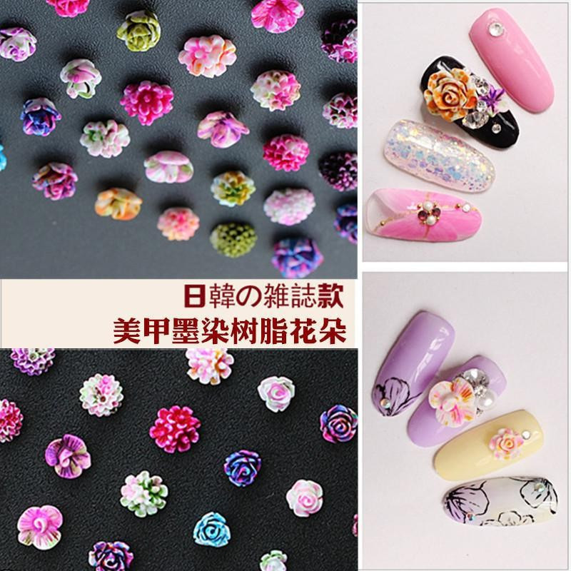 Nail decorations wholesale ink dye resin artificial flower color flower phototherapy nail stickers rose Camellia Nail decorations wholesale ink dye resin artificial flower color flower phototherapy nail stickers rose Camellia