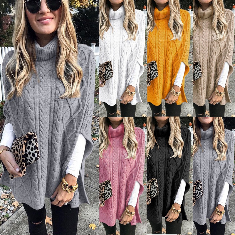 2026 European and American Cross-Border Autumn and Winter New Women's Knitwear Amazon High-Neck Cable Knit Sleeveless Slit Sweater Jacket 2026 European and American Cross-Border Autumn and Winter New Women's Knitwear Amazon High-Neck Cable Knit Sleeveless Slit Sweater Jacket