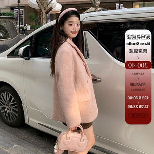 NORA STUDIO ��ɫ�Ӻ���ë���bë������Ů�ﶬ�A�޶̿�С���Ӵ���