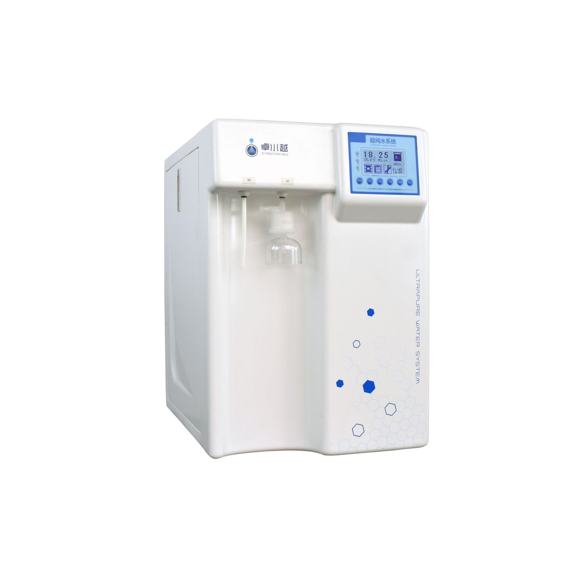 바이오 제약 기업은 ultrapure water machine을 사용하여 microAnalytical 실험을 ZYM-20T ultrapure water machine을 테스트합니다