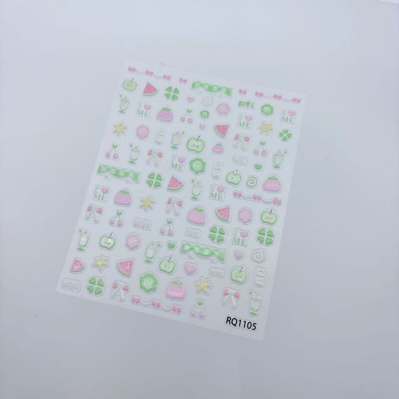 Sweet Style Four-Leaf Clover Bowknot Watermelon Jelly Nail Stickers Ins Small Heart Girly Versatile Nail Stickers Sweet Style Four-Leaf Clover Bowknot Watermelon Jelly Nail Stickers Ins Small Heart Girly Versatile Nail Stickers
