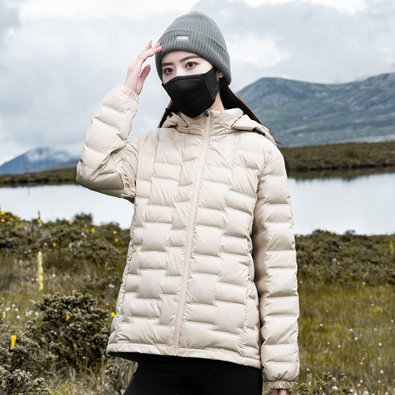 2025新款羽绒服轻薄保暖蓬松情侣户外运动休闲连帽外套男女新国标|undefined