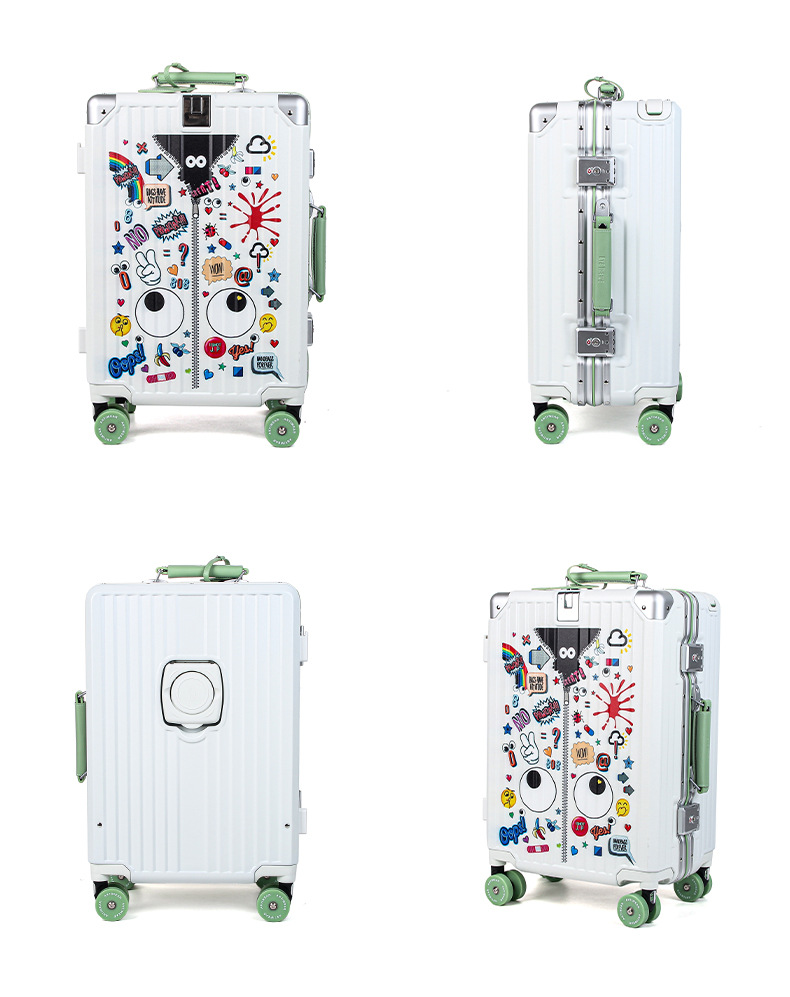 EYE THEME Nuevo anti-compresión de la cerradura de graffiti caja de tirón de puerta abierta con cremallera maleta de viaje A165 #