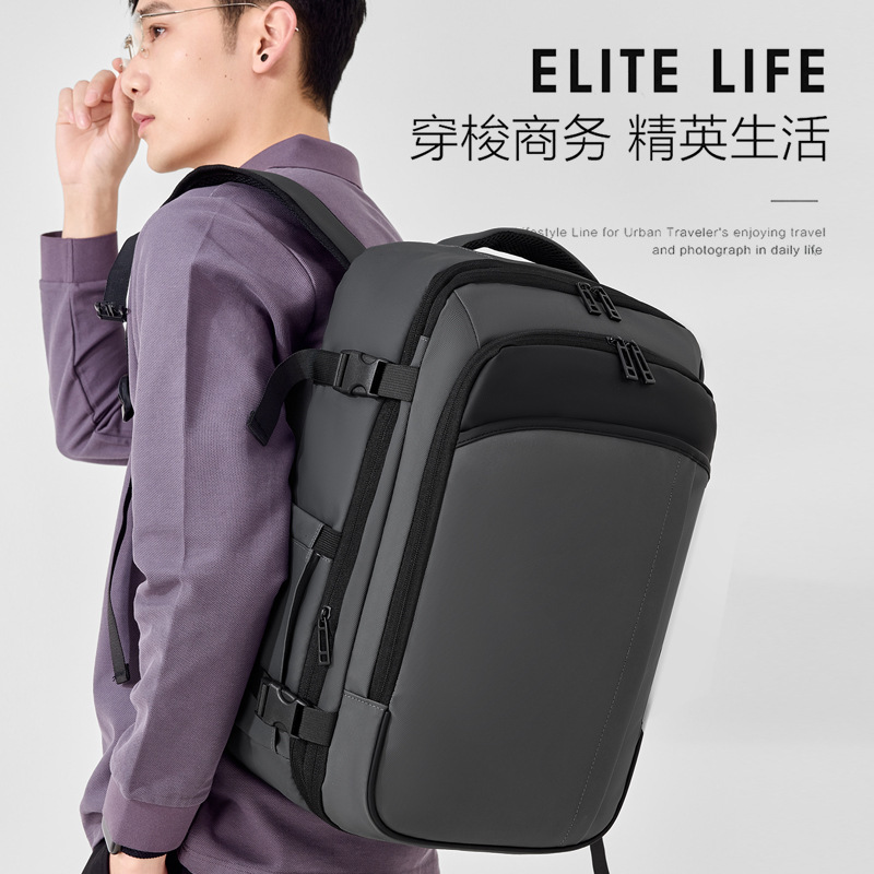 Factory Wholesale Large-Capacity Expandable Backpack, Multi-Functional, Multi-Compartment Business Travel and Commuting Laptop Backpack