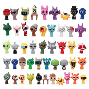 Cartoon Animation Rhythm Box Doll Children's Toy Car Fashionable Ornaments Cake Decoration Ornaments 24 Lattice Blind Box