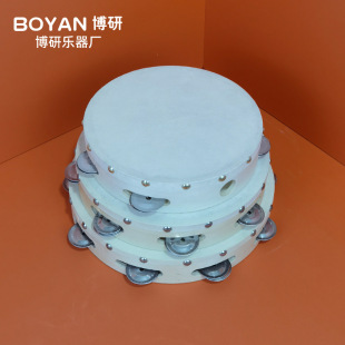 Sheepskin bubble nail tambourine manufacturers directly supply Orff children's percussion instrument kindergarten performance props single row tambourine