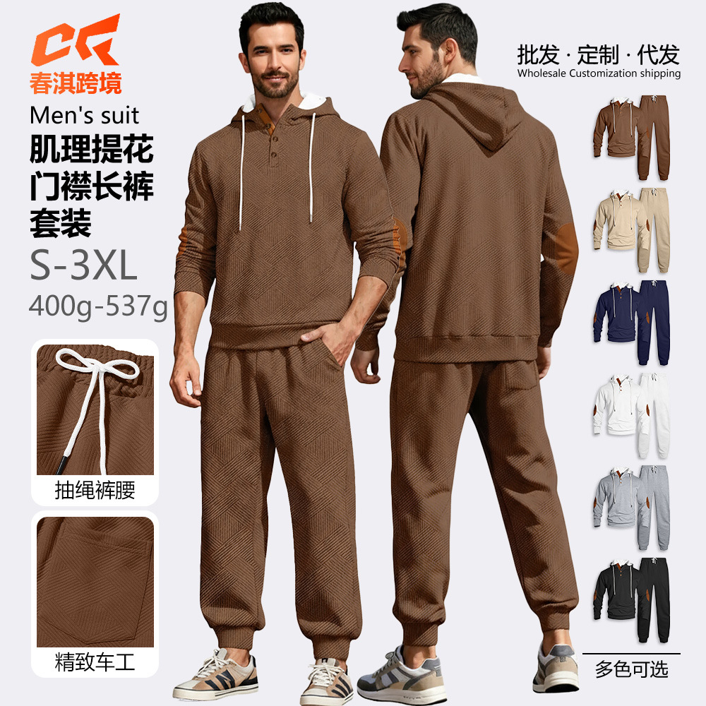 Nuevo transfronterizo Europa y América Amazon TK nuevo otoño y invierno hombre manga larga suelta casualidad con capuchón pull-out suit