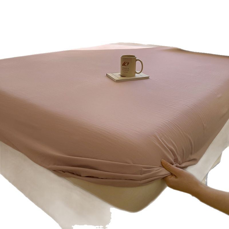 Colchón de cama de algodón de punto de primavera y verano transpirable de color Cubierta antipolvo Cubierta protectora de colchón fija Cubierta de cama completamente envolvente