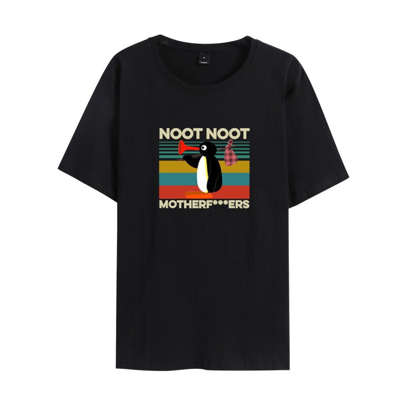 Noot Noot Creative Penguin Casual Loose Men's and Women's Short-sleeved Cross-border Trendy Foreign Trade T-shirt
