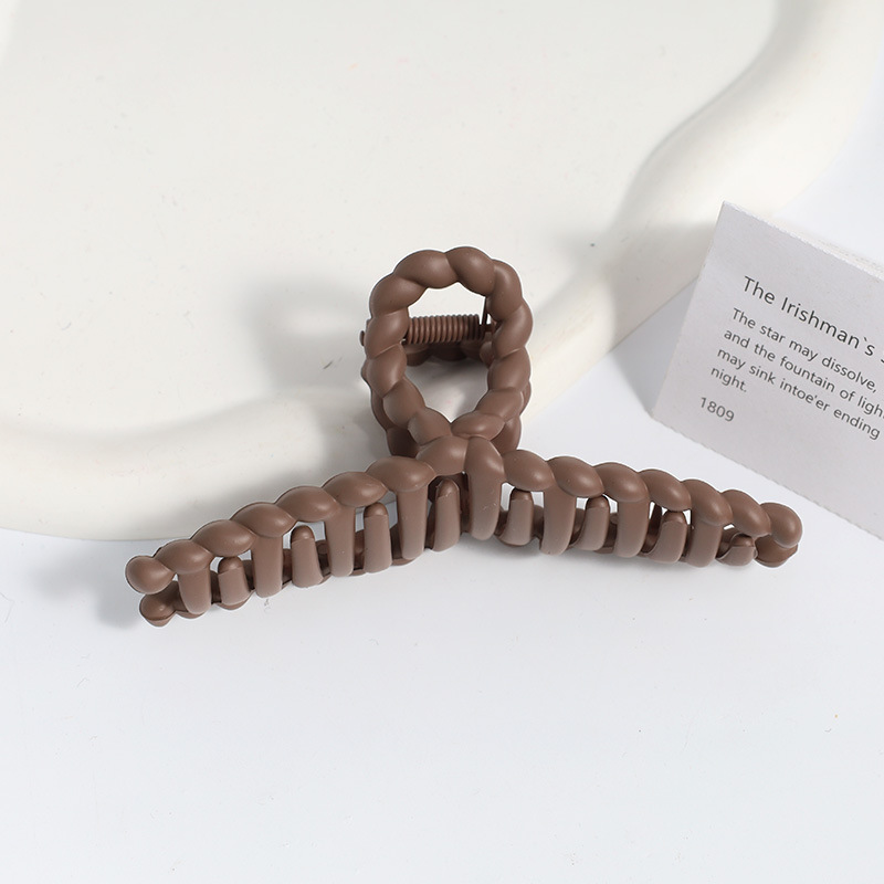 Amazon Venta caliente Frosted clip grande geométrica trasera horquilla elegante temperamento tiburón clip de alto grado tocado