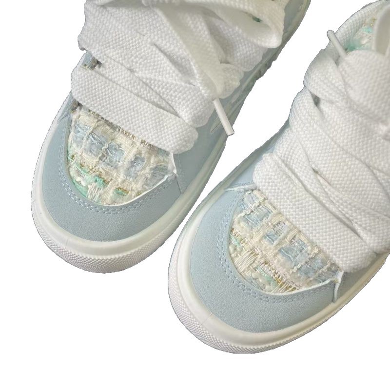 2025 primavera nuevo estilo chino taro púrpura pan de suela blanda ins zapatos de skate de todo fósforo sentido del diseño zapatillas de nicho