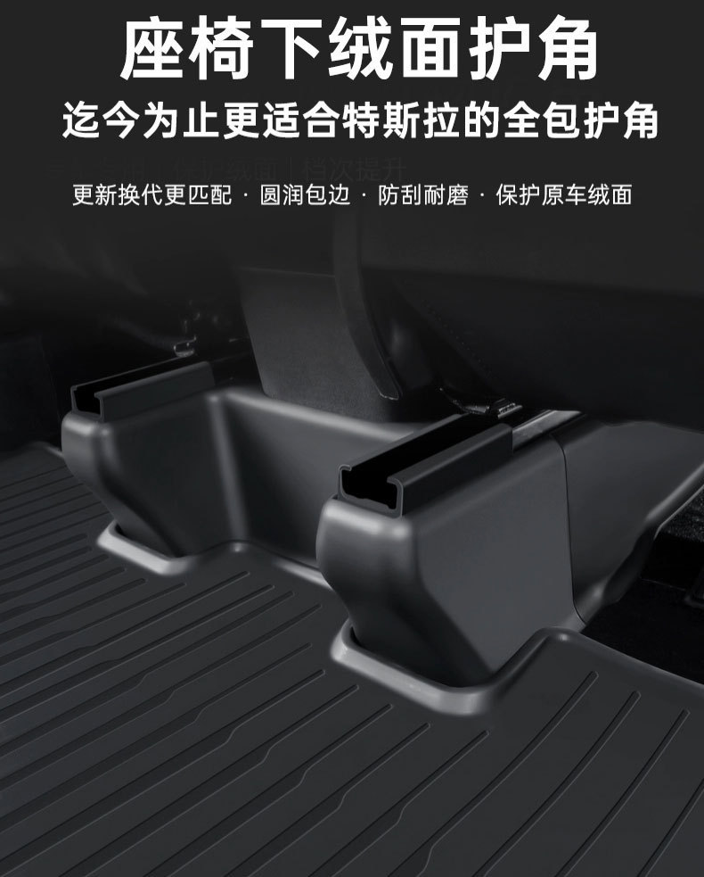 Suitable for 6-Seater Tesla Model Y/Yl Carbon Fiber Pattern Door Sill Strip Welcome Pedal Protection Half Strip