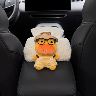 Car tissue box/set – 2026 Car-mounted tissue box, hanging tissue - armrest-box-with-white-tissue-bag-anjineer-lulu