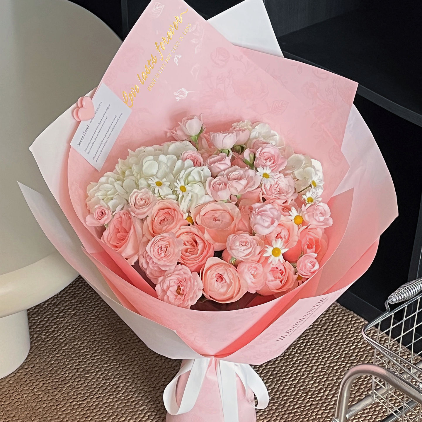 Nuevo papel de estampado de mariposa alrededor de plata 150g grueso papel duro hecho a mano DIY florista materiales ramo lote de papel envolvente