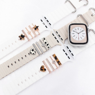 Suitable for apple watch band decorative ring apple watch universal silicone watch band decorative ring decorative nail
