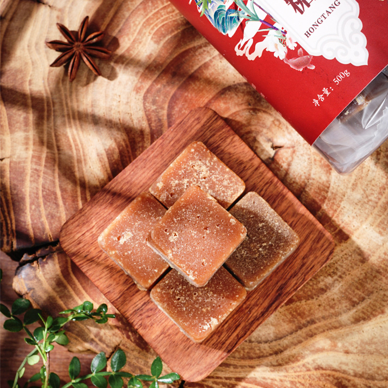 Yunnan Handmade Brown Sugar Blocks Traditional Cane Sugar 500g Jar Individually Wrapped key features