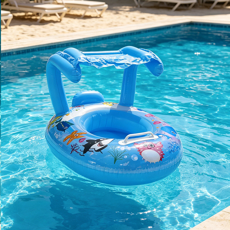 Anillo de natación infláble para niños pequeños barcos de agua para bebés embarcaciones de agua engrosado PVC asiento de niños PVC ecológico image 49