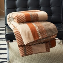 爆款中古风格子仿羊绒毛毯秋冬加厚保暖休闲盖毯办公室午睡毯批发