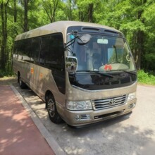 翻新丰田考斯特19-23座豪华巴士客车出口 通勤巴士欧三排放中巴车