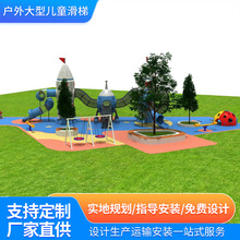户外小区广场景区大小型塑料组合滑梯儿童滑滑梯（根据款式报价）