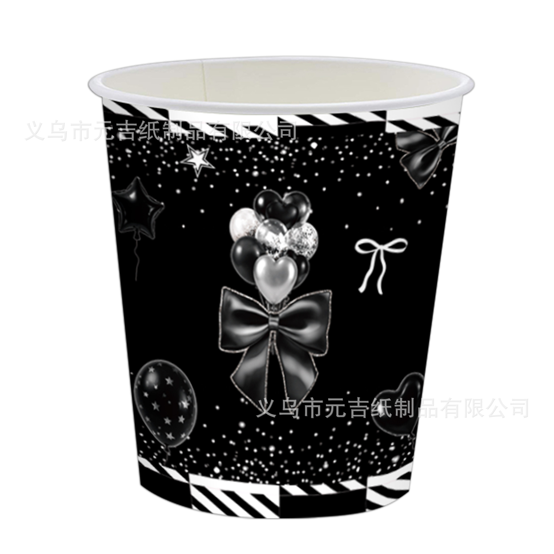 Nuevo arco negro transfronterizo tema de cumpleaños cubiertos de cena tazas de papel toallas de papel conjunto de bandeja desechable