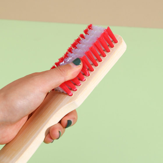 Extra Thick bamboo shoe brush extra large household color bristle shoe brush household decontamination brush shoe brush in stock wholesale