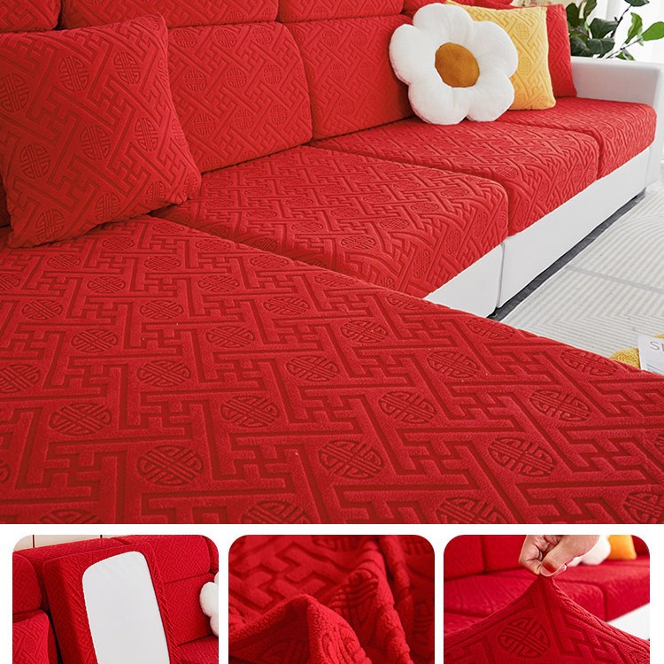 2023 nueva cubierta elástica del sofá cubierta trasera todo incluido cuatro estaciones universal antideslizante sofá cojín cubierta Toalla de tela cojín