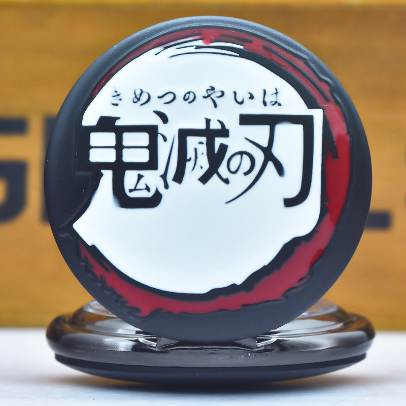 Cross-Border Hot Selling Anime Peripheral Necklace Flip Pocket Watch Manufacturer Direct Delivery Commemorative Gift Necklace Flip Pocket Watch for Men and Women