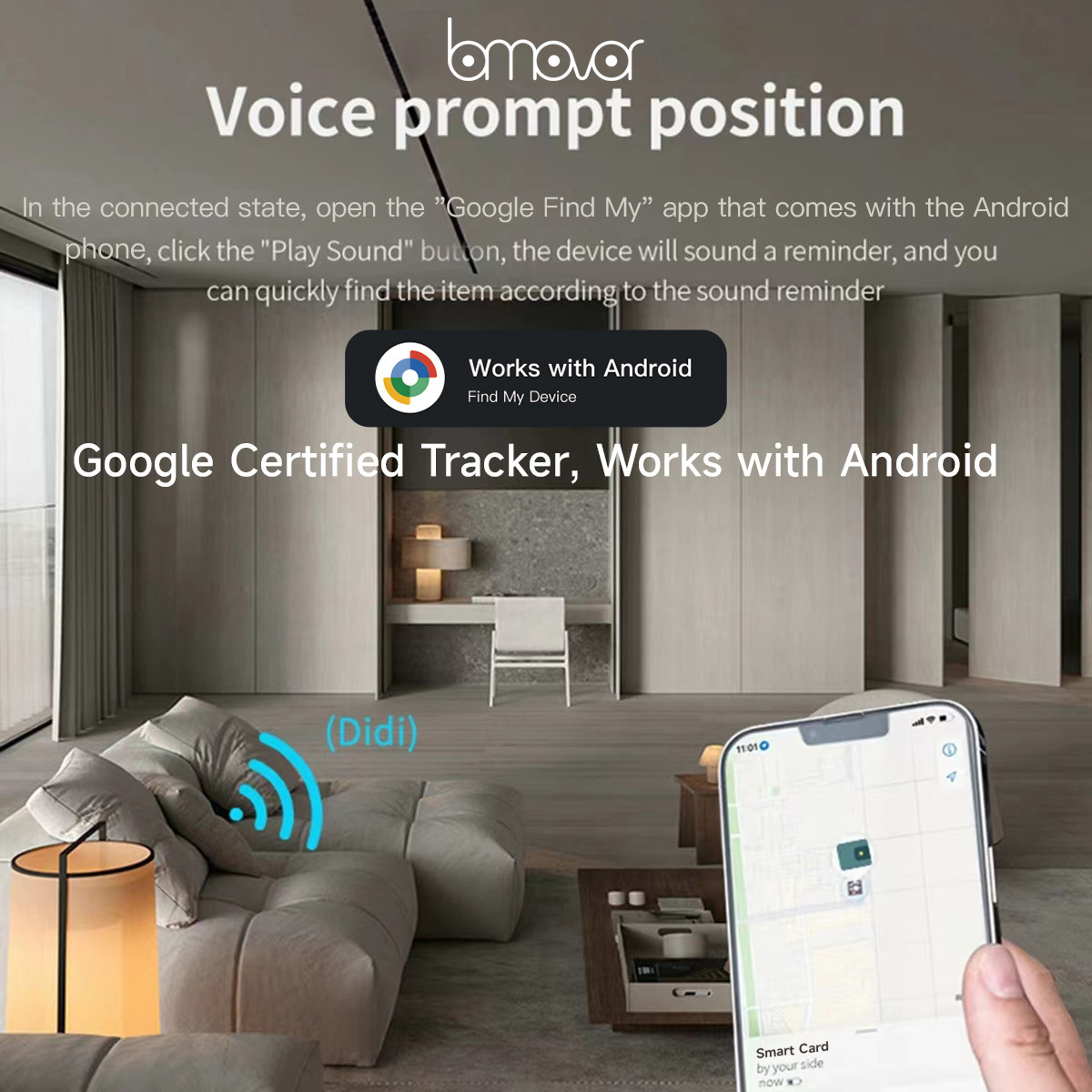 Card Anti-Lost Device Locator Google Find Wireless Charging Only Supports Overseas Version Android Source Factory_voghion.com