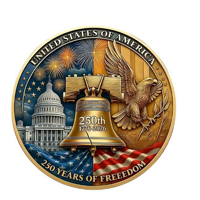 Moneda acrílica conmemorativa del 250 aniversario de la fundación de los Estados Unidos Moneda Estatua de la Libertad image 6