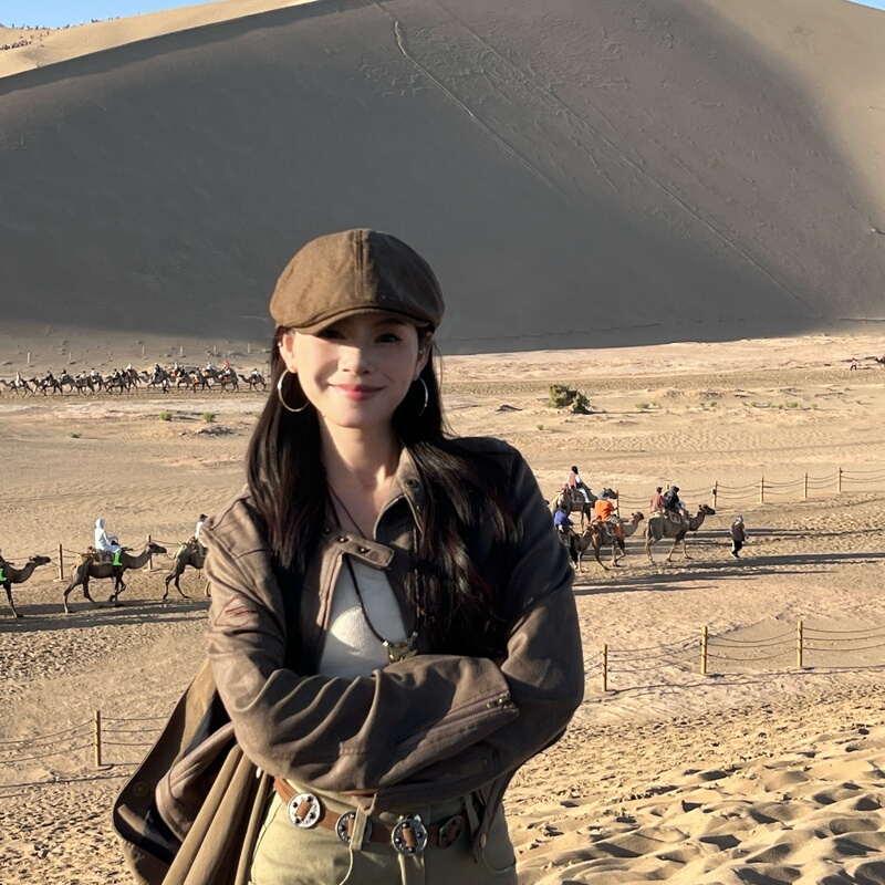 Travel Outfit for Women in Western Sichuan: New Brown Forward Cap, Xinjiang Desert Beret, Spring and Autumn Thin Duckbill Cap