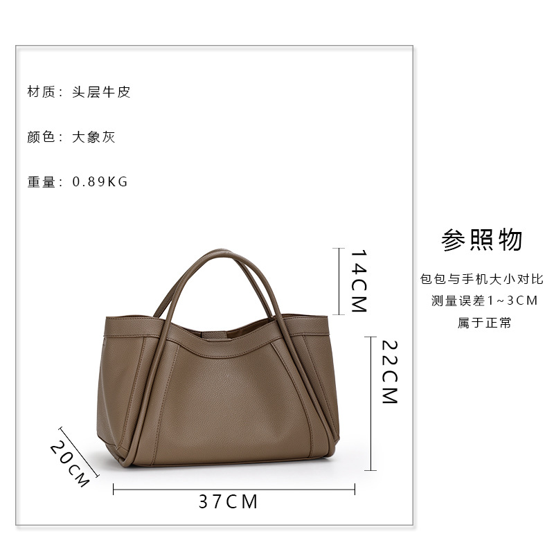 Qidian 2025 nuevo bolso grande de cuero genuino bolso de mujer bolso de moda para ir al trabajo suegra bolso de hombro tipo bandolera de gran capacidad