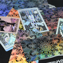 金箔鐳射炫彩塔羅牌tarot燙金彩印塑料防水桌遊撲克牌批發賀卡套