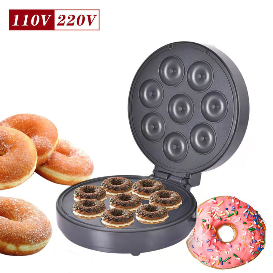 Máquina de donuts estándar americano 110V máquina de desayuno de pastel Taiwán fabricante de sándwich americano grande fabricante de pan de ocho agujeros
