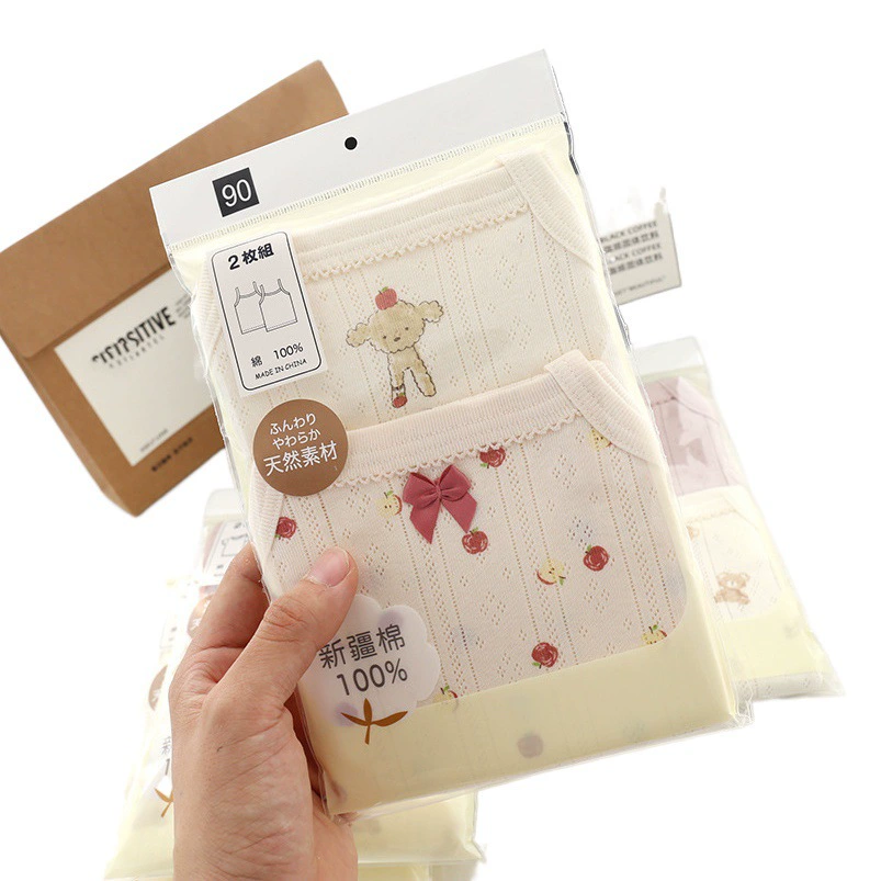 Японская летняя тонкая девочка камзол нижняя рубашка из хлопка