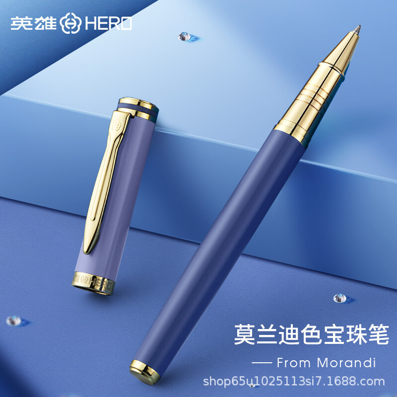 Hero 6177 Orb Pen Metal Gel Pen 0.5mm Business Office Stationery Signature Pen Free Engraving Logo