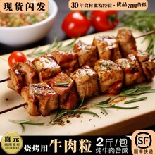 雪花牛仔粒 烧烤专用雪花牛肉粒纯牛肉制作1kg/袋烤串烧烤店牛肉