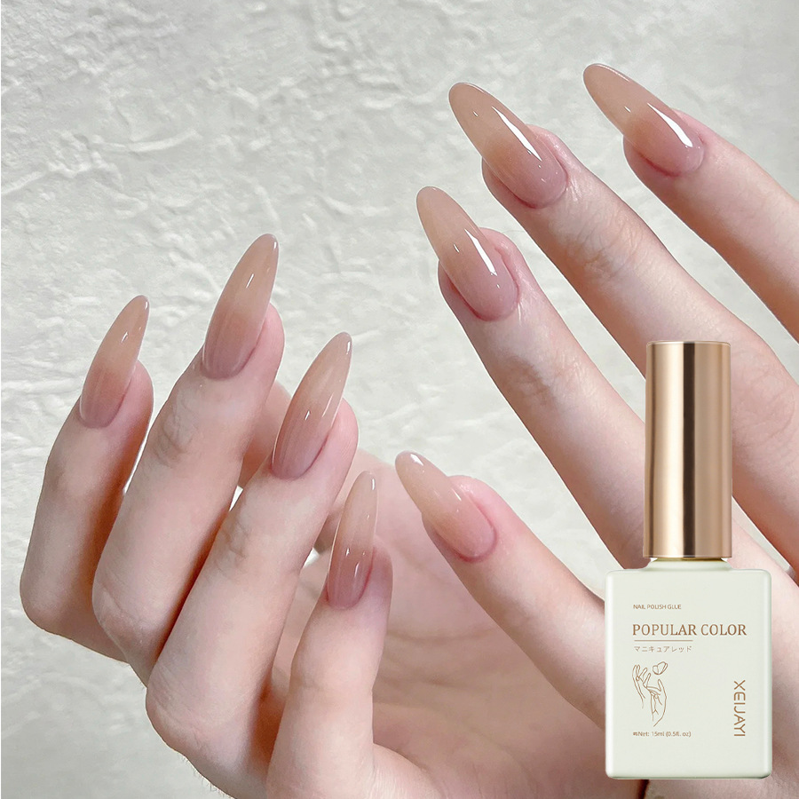 Solid color new white polish gel naked transparent color senior nail polish nail salon special lasting firm factory wholesale