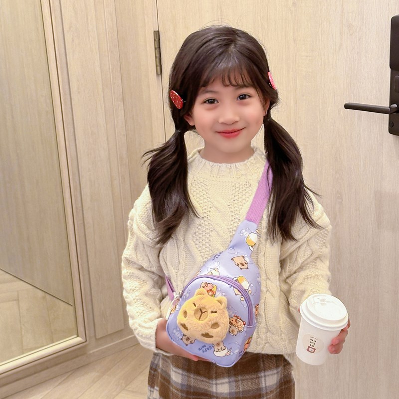 Bolsos japoneses para niños y niñas lindos muñecas de peluche Capibala baby mochila 2025 nuevo bolso para niños