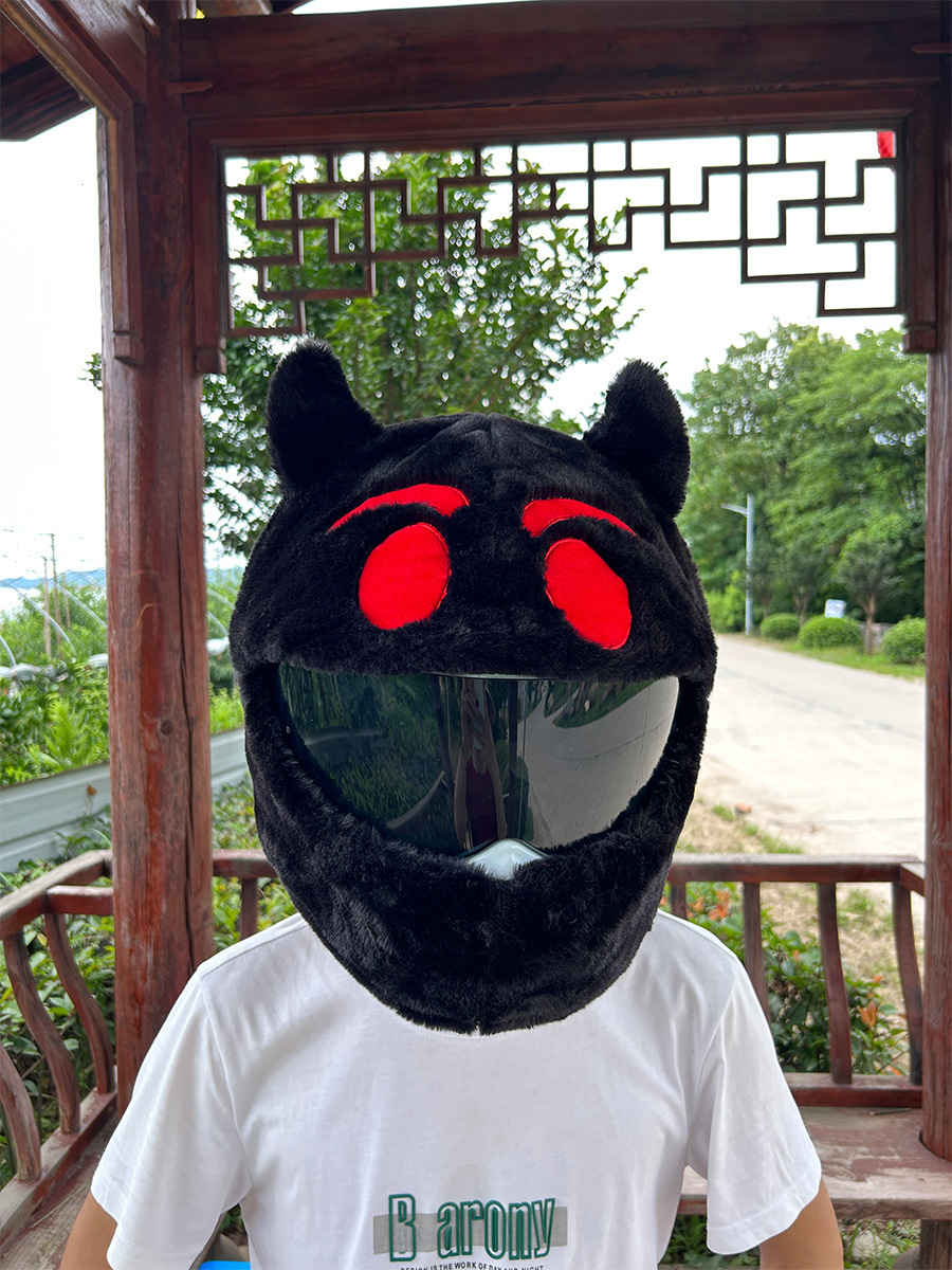 Cubierta de casco de motocicleta Cubierta de casco de felpa puntual Cubierta de casco completo Cubierta de casco de motocicleta Tacón de viento Moda de moda