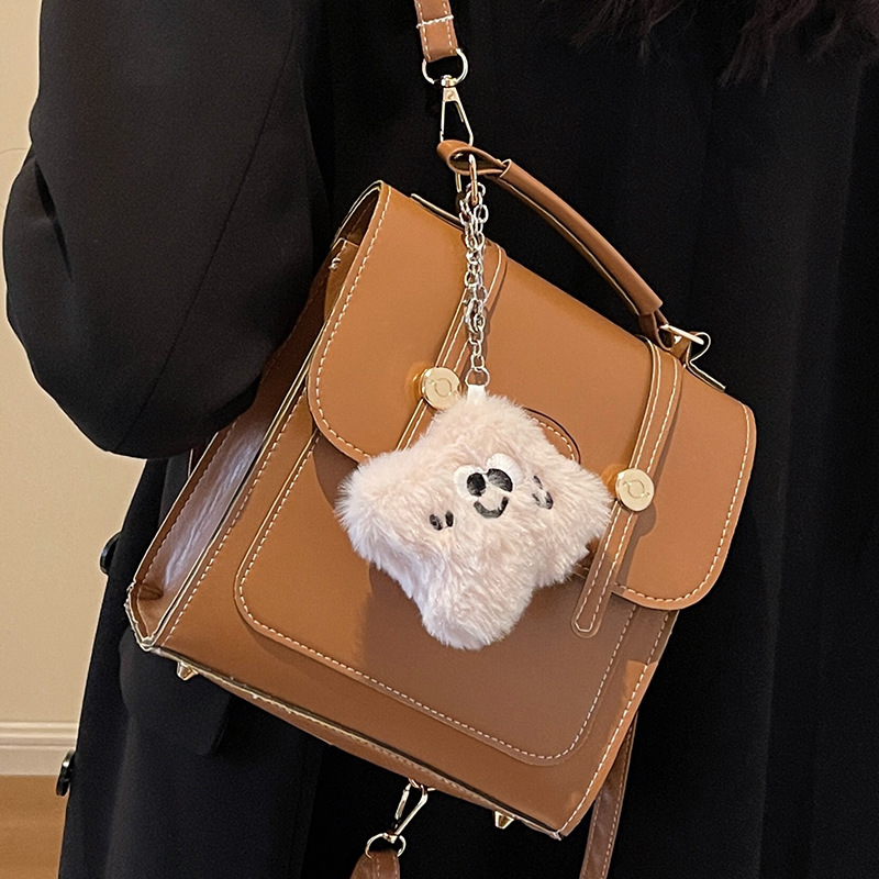 Vintage Texture Women's Student Backpack & Shoulder Handbag Travel_voghion.com