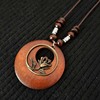 Wooden metal retro sweater, long pendant, necklace, suitable for import, cotton and linen