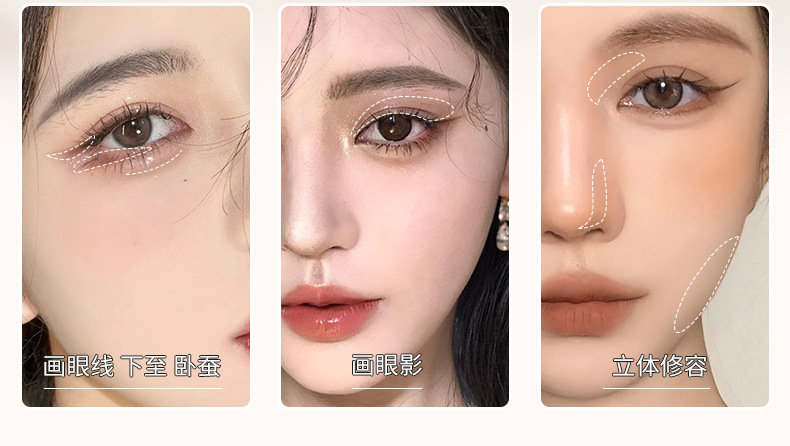 Mingxi Zhi three-color Eyebrow Powder eyebrow pencil is waterproof, sweat-proof, does not fade or smudge, and offers a natural and long-lasting one-line eyebrow. It is suitable for beginners in cross-border travel undefined