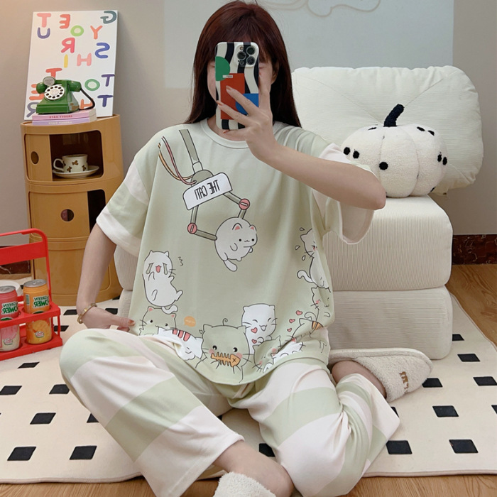 Pijamas nuevos pajamas de verano para mujeres pijamas cortos y largos Mickey ropa para el hogar comercio exterior transfronterizo sudeste asiático