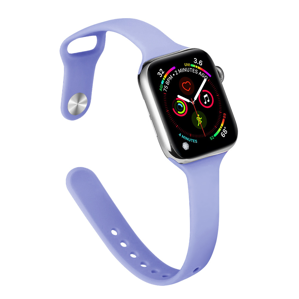 Aplicable Apple Watch correa Applewatch8SE7654 cintura pequeña correa de silicona delgada moda deportiva
