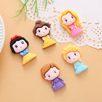 Смола мультфильм принцесса серии DIY ювелирные изделия ручной работы материал холодильник наклейка брелок аксессуары для волос материал кольца для волос оптом