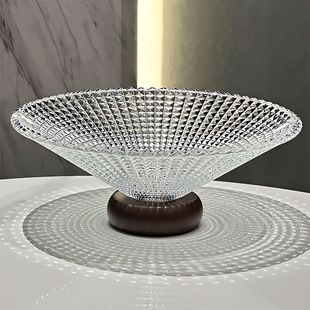 Fruit Plate Living Room High-grade Household Glass Candy Plate Fruit Plate High-value Candy Snack Storage Pendulum