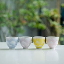 有田烧金边纯手绘牡丹茶杯陶瓷家用品茗杯日式主人杯单个功夫茶具