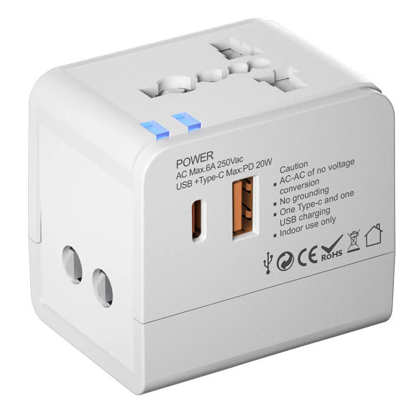 PD20W charging conversion plug multi -country travel plug global conversion socket wireless European rules and regulations conversion