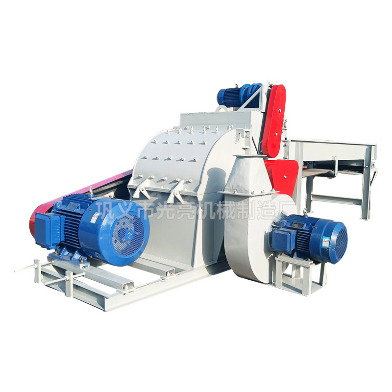 自动进料树枝杂木竹子粉碎机  木工边角料玉米芯花生壳破碎机厂家